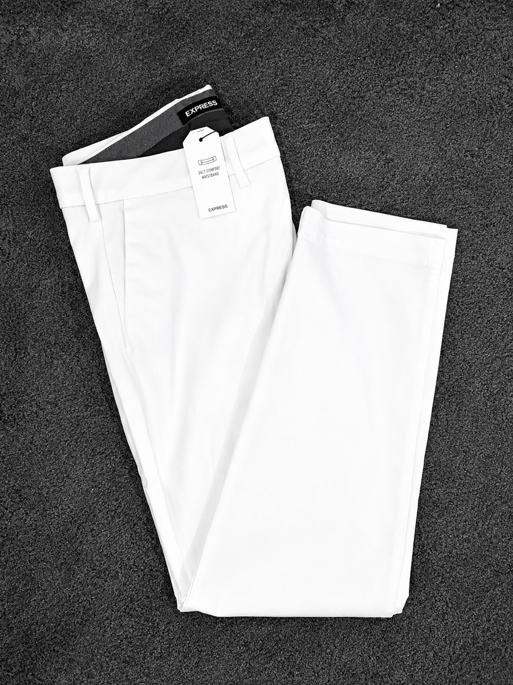 Express Men's White Dress Pants - Tailored Slim 32x30